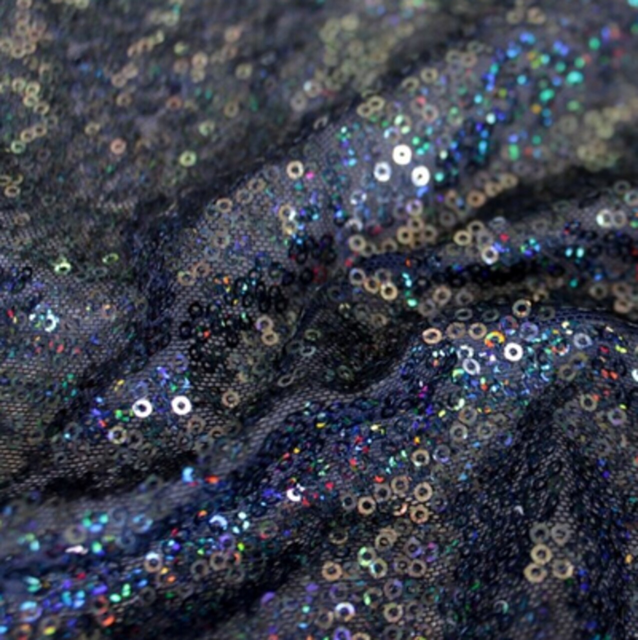 1 Yard Flirt Stretch Mesh Sequin Fabric Lightweight 4-Way Stretch Embroidered Cluster Sequins 60" Width
